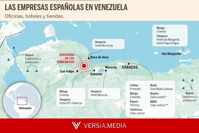 Repsol, Mango y Hesperia esquivan daños en Venezuela y ofrecen ayuda